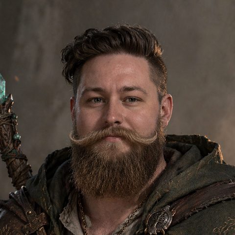 Dustin Cawood, founder of Heroic Horizons, in fantasy ranger attire